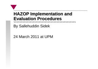 day 4 - hazop implementation and evaluation procedures.ppt