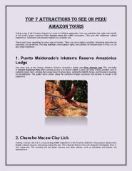Top 7 Attractions to See on Peru Amazon Tours.pdf
