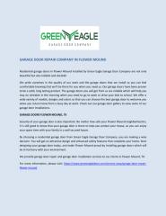Green Eagle Garage Door Company Installed Residential Garage Doors in Flower Mound, Texas.pdf